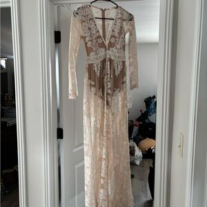 Free People For Love and Lemmons Lace Maxi Dress